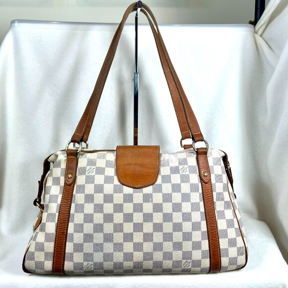 SOLD - Authentic 2012 Louis Vuitton Damier Azur Stresa MM Shoulder Bag - READ - Picture 2 of 16